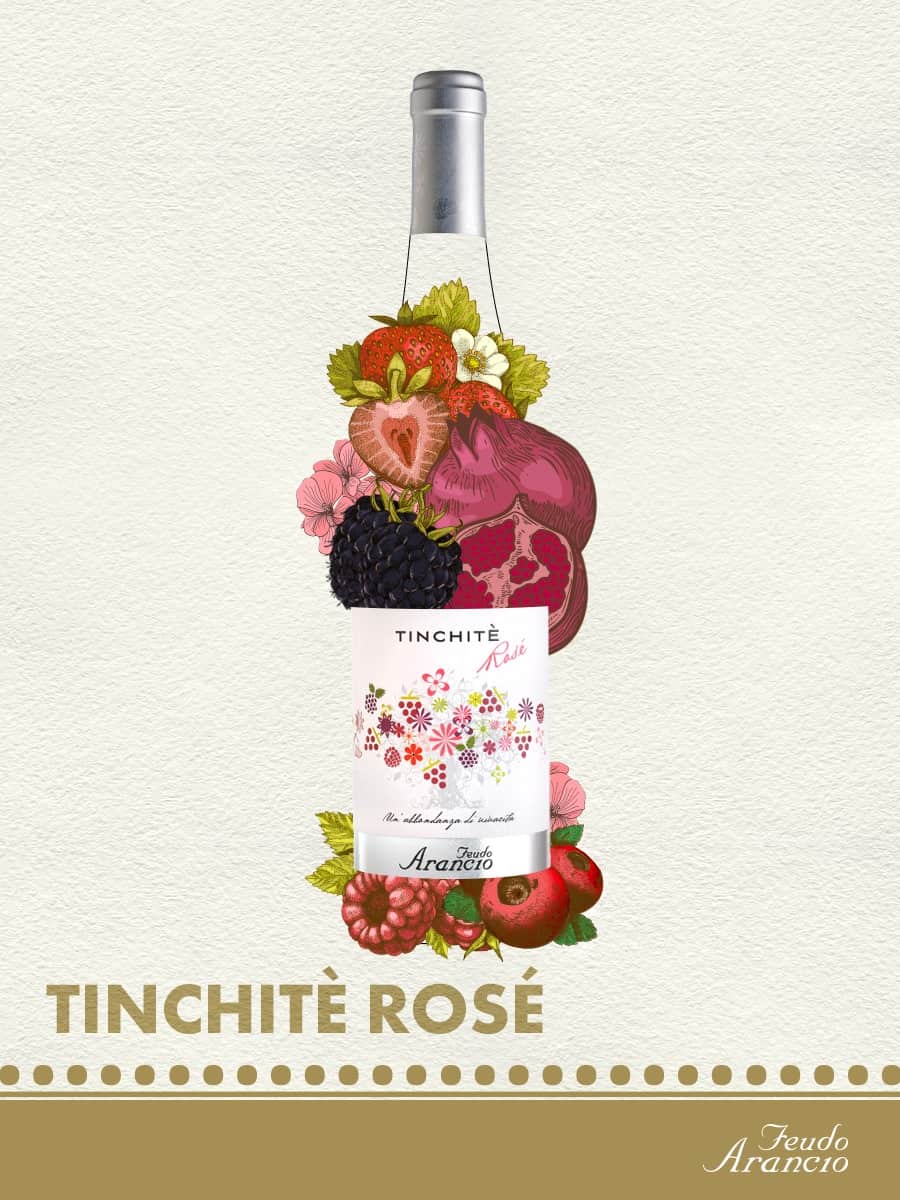 hương vị trái cây rượu vang hồng Tinchite rose