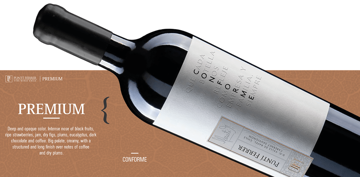 Rượu Vang Chile Conforme Punti Ferrer Cabernet Sauvignon